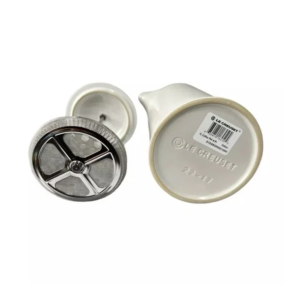 NEW IN BOX Le Creuset French Press Coffee Tea Maker in Cotton White - Picture 4 of 4